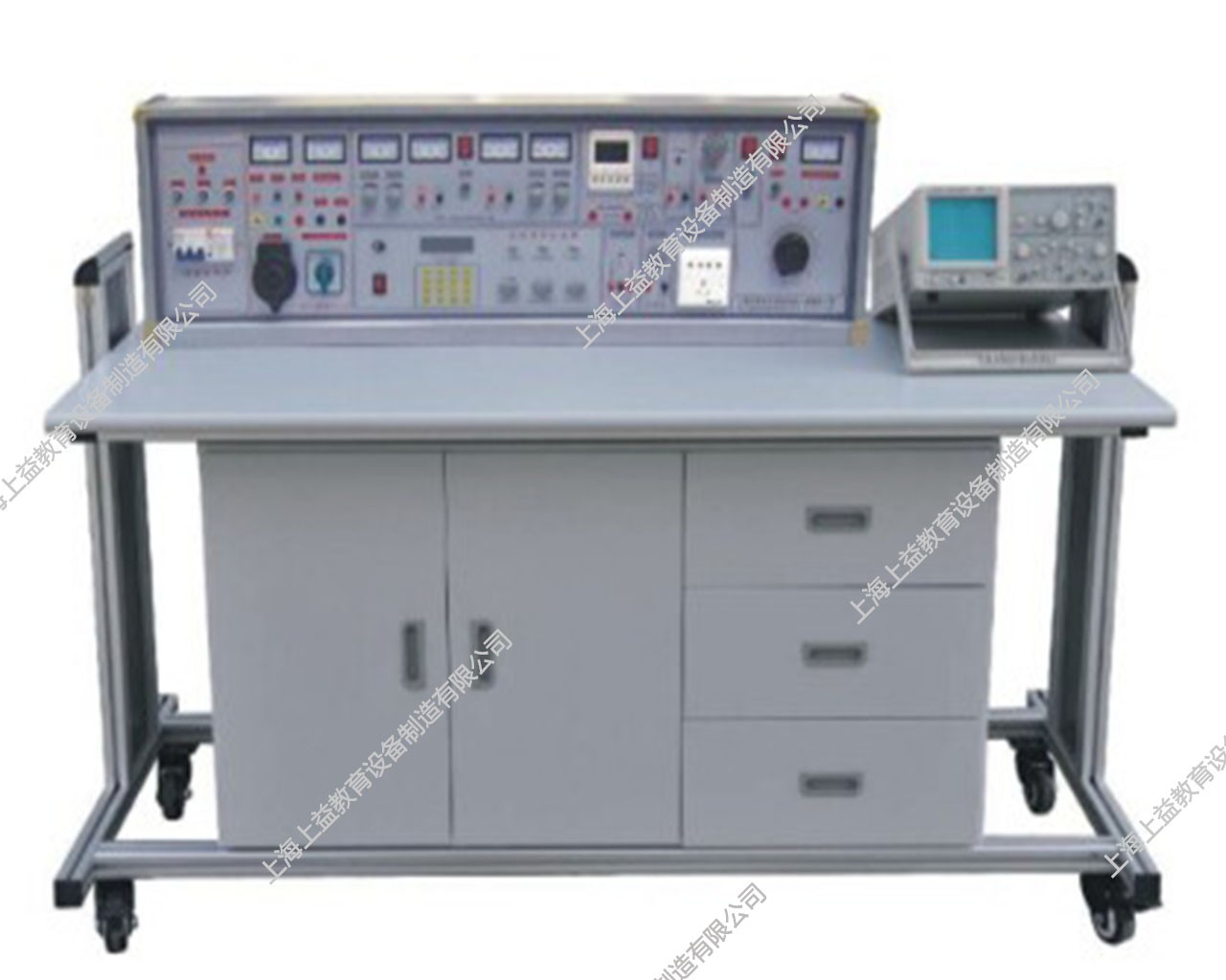 SYTY-181D	通用智能型電工、電子、電拖三合一實驗室成套設(shè)備（帶智能表，元件盒透明）